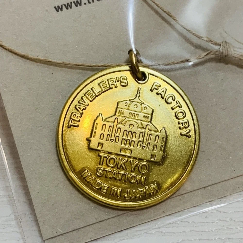 Traveler's Factory Tokyo Station Limited Notebook Brass Tag JAPAN NEW